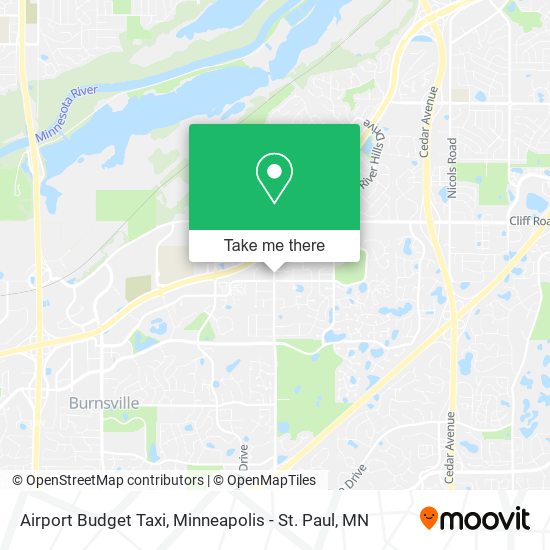 Airport Budget Taxi map