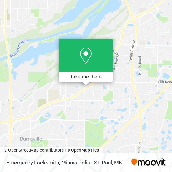 Mapa de Emergency Locksmith
