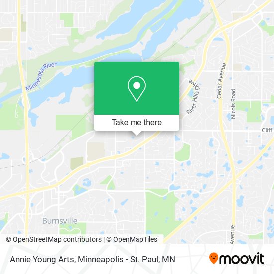 Annie Young Arts map