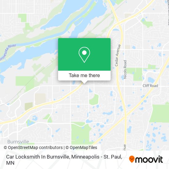 Mapa de Car Locksmith In Burnsville