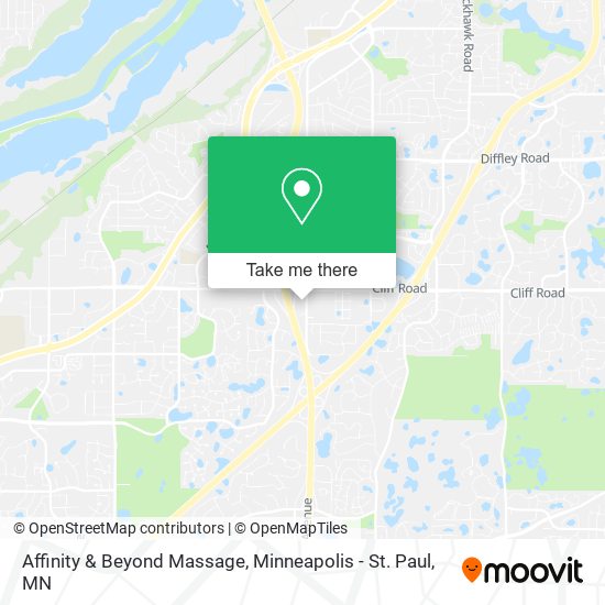 Affinity & Beyond Massage map