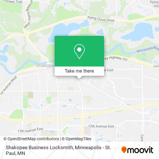Mapa de Shakopee Business Locksmith