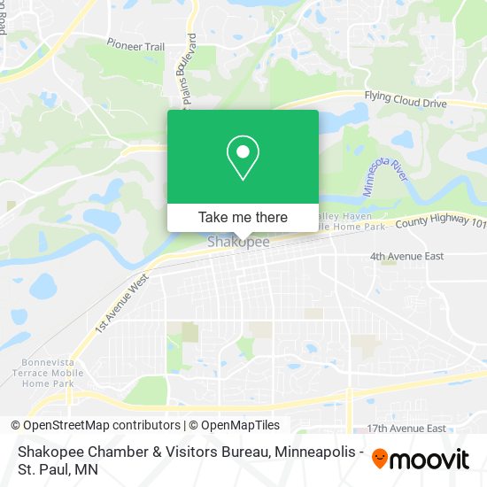 Mapa de Shakopee Chamber & Visitors Bureau