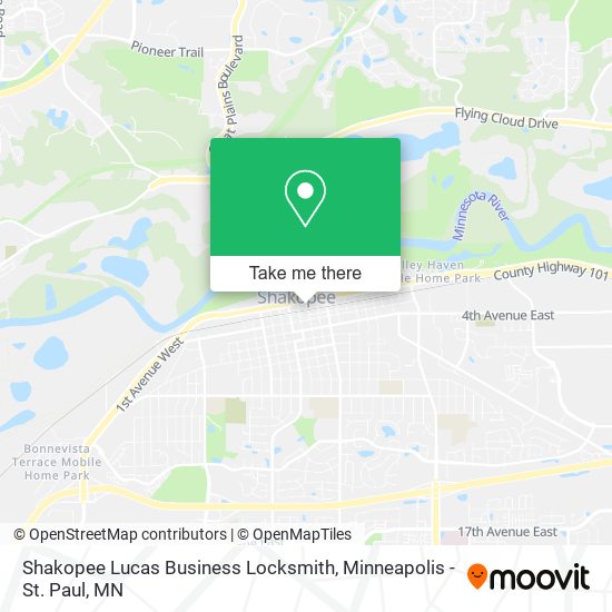 Mapa de Shakopee Lucas Business Locksmith