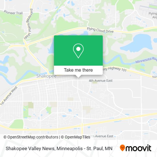 Shakopee Valley News map