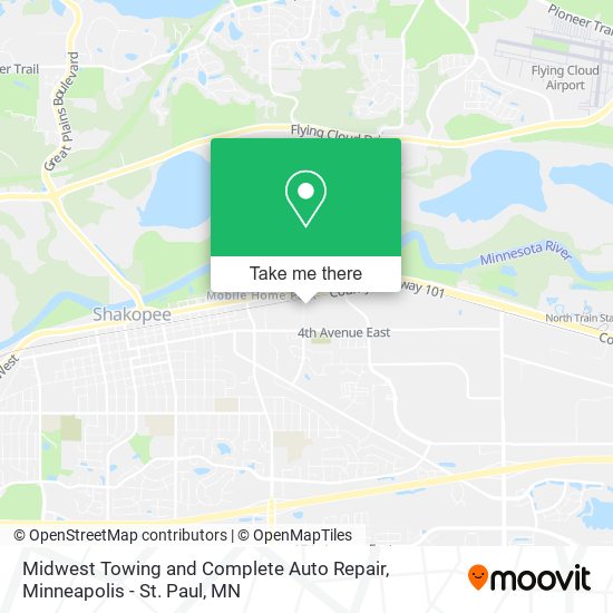 Midwest Towing and Complete Auto Repair map