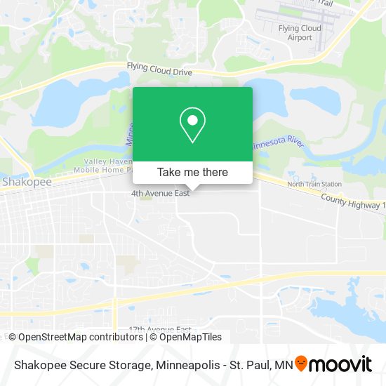 Shakopee Secure Storage map
