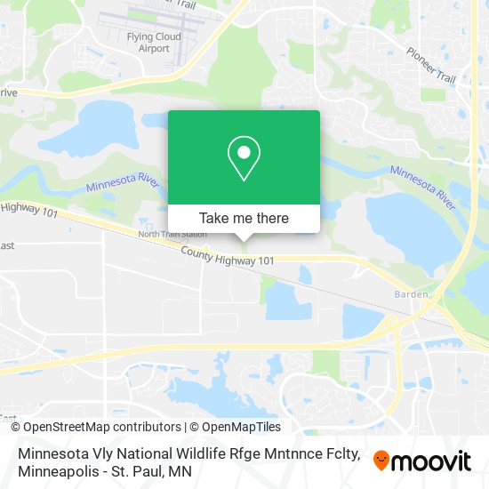 Mapa de Minnesota Vly National Wildlife Rfge Mntnnce Fclty