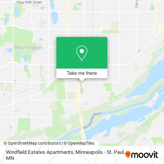 Windfield Estates Apartments map