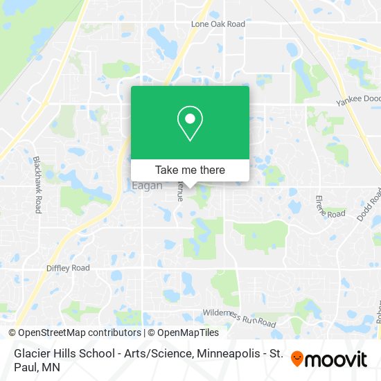 Glacier Hills School - Arts / Science map