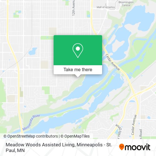 Meadow Woods Assisted Living map