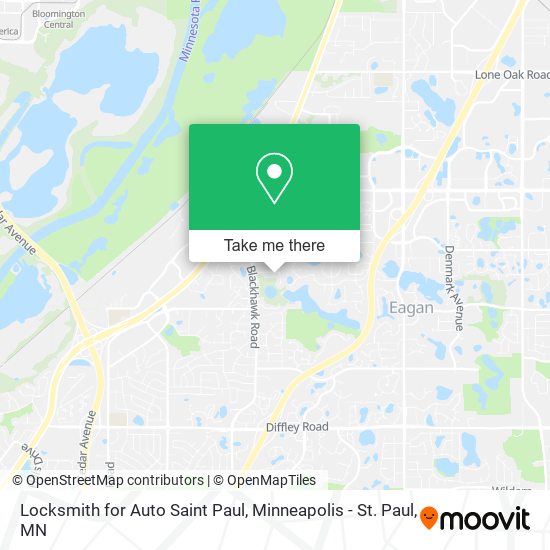 Locksmith for Auto Saint Paul map