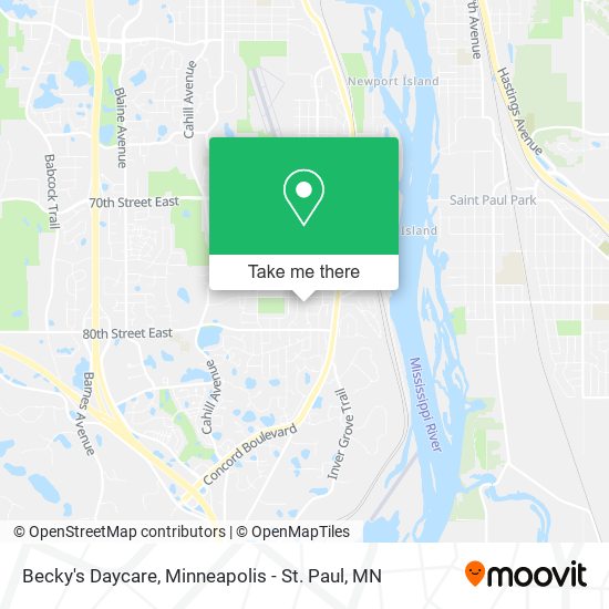 Becky's Daycare map