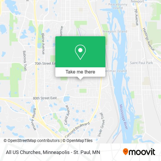 All US Churches map