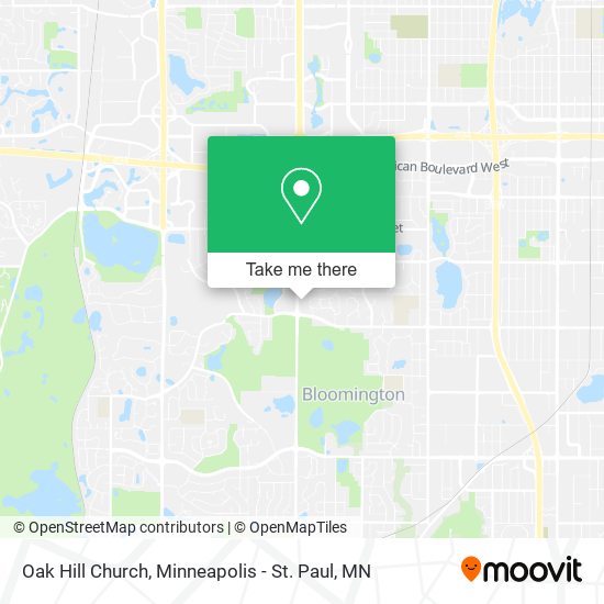 Oak Hill Church map