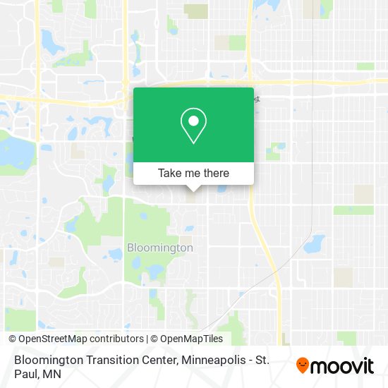 Bloomington Transition Center map