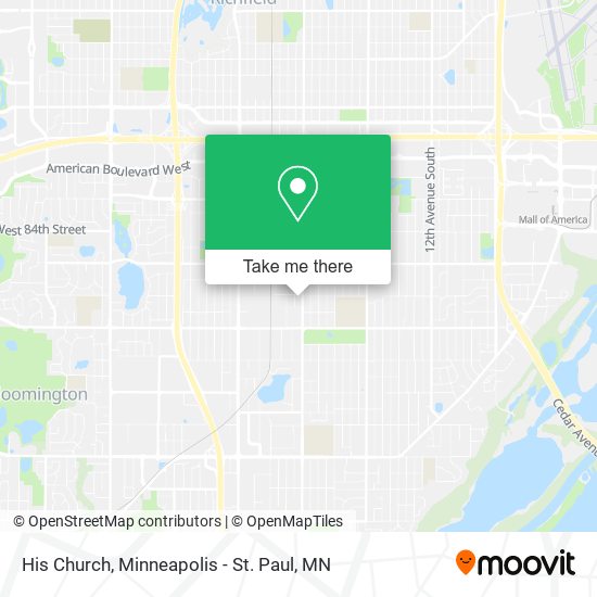 His Church map