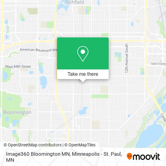 Image360 Bloomington MN map