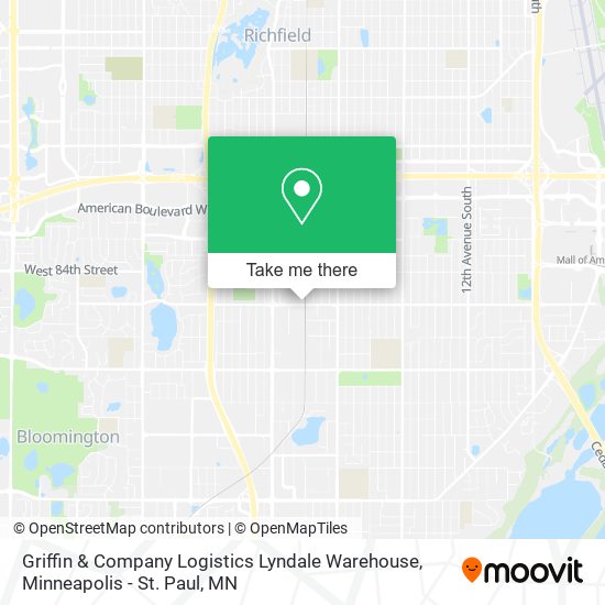 Griffin & Company Logistics Lyndale Warehouse map