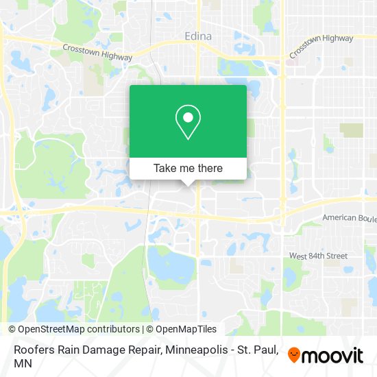 Roofers Rain Damage Repair map