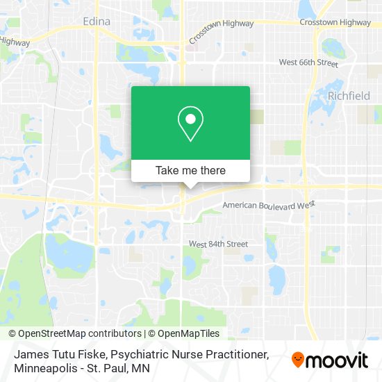 Mapa de James Tutu Fiske, Psychiatric Nurse Practitioner