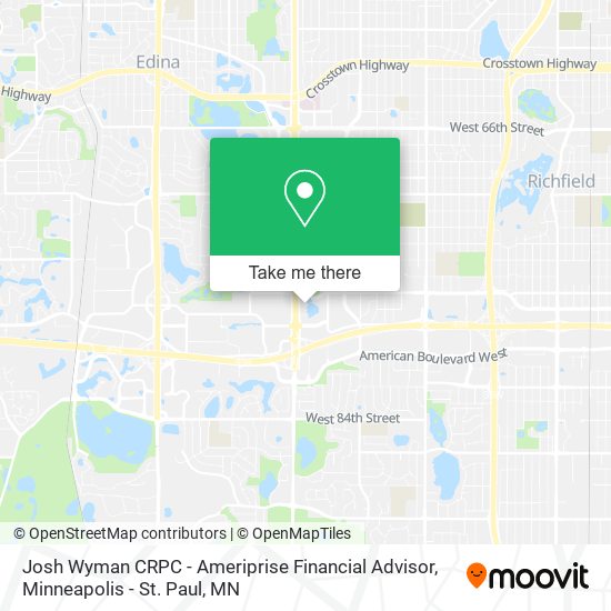 Josh Wyman CRPC - Ameriprise Financial Advisor map