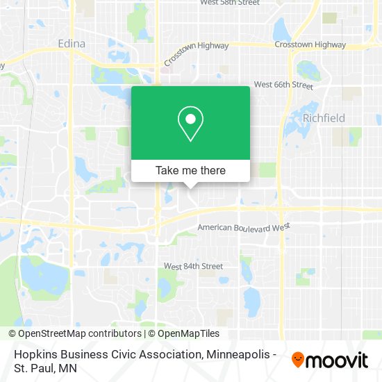 Hopkins Business Civic Association map