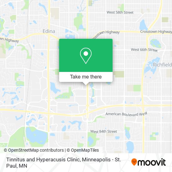 Tinnitus and Hyperacusis Clinic map