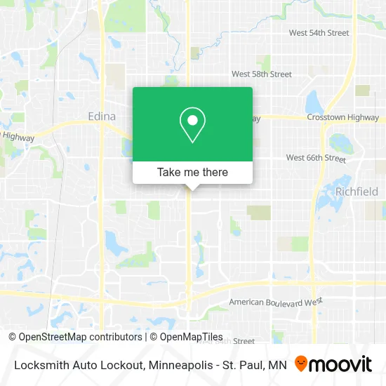 Locksmith Auto Lockout map