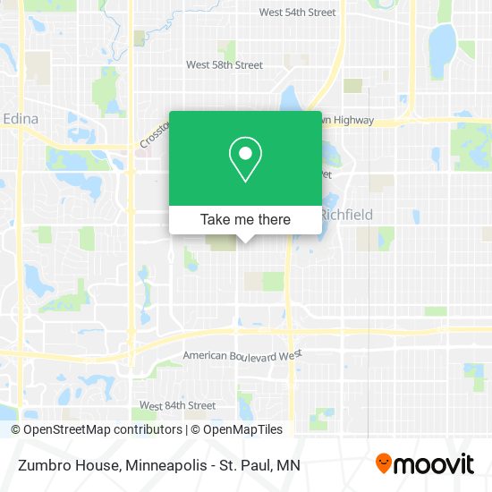 Mapa de Zumbro House