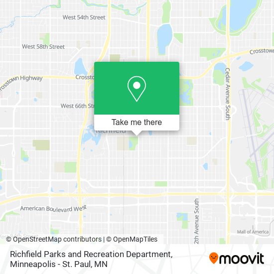 Mapa de Richfield Parks and Recreation Department