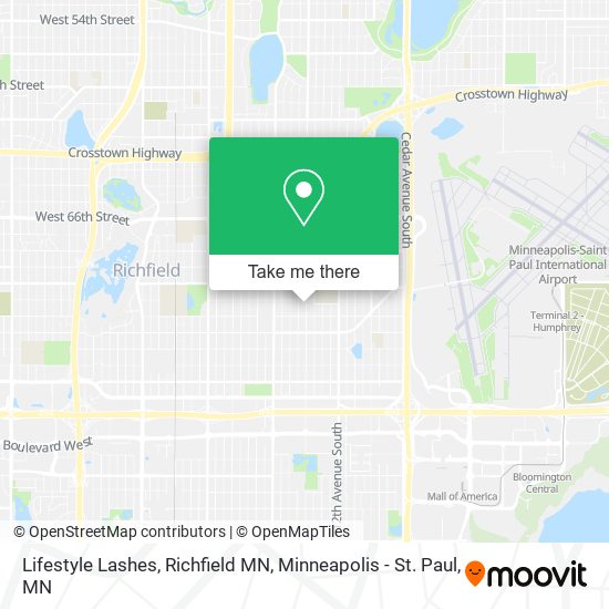 Lifestyle Lashes, Richfield MN map