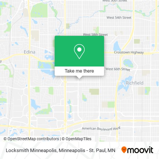 Locksmith Minneapolis map