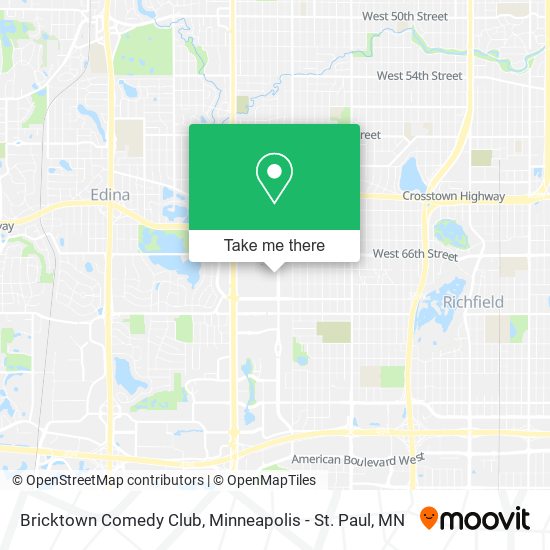 Bricktown Comedy Club map