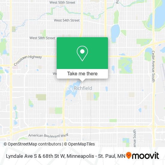 Lyndale Ave S & 68th St W map
