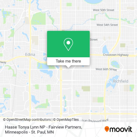 Mapa de Haase Tonya Lynn NP - Fairview Partners