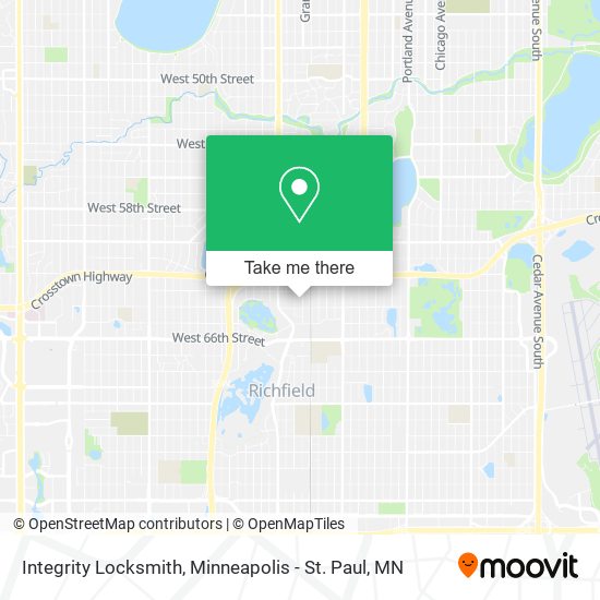 Mapa de Integrity Locksmith