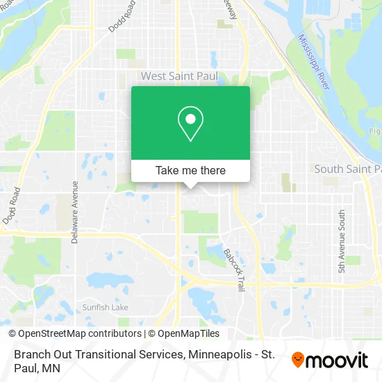 Branch Out Transitional Services map