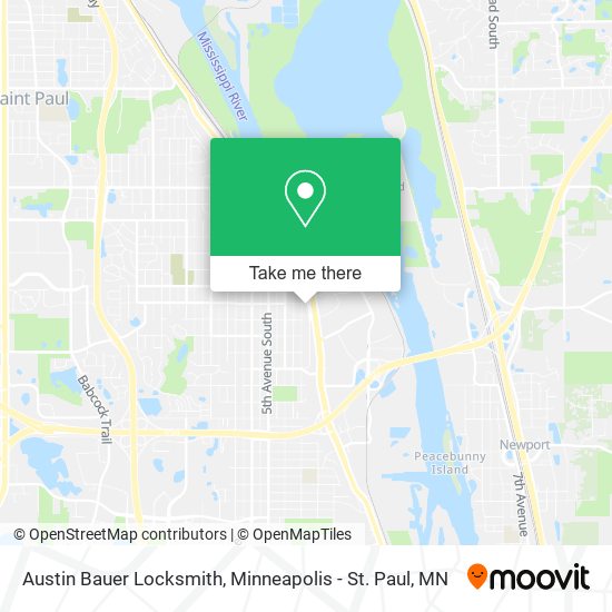 Austin Bauer Locksmith map