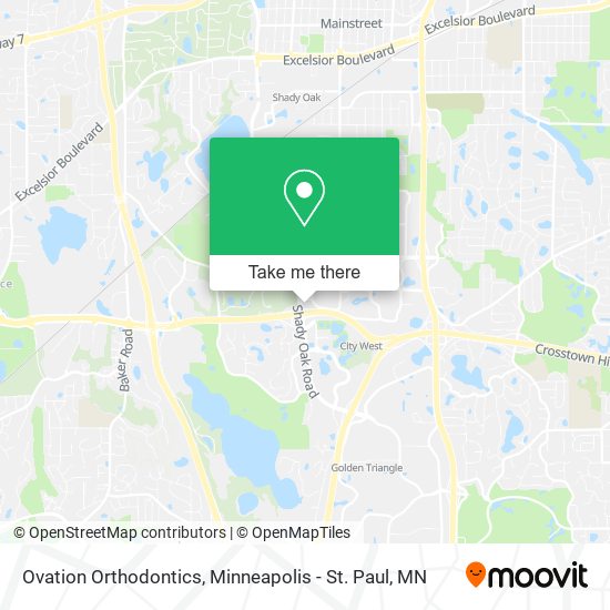 Ovation Orthodontics map