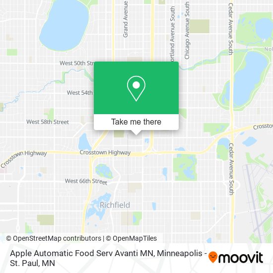 Apple Automatic Food Serv Avanti MN map