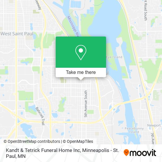 Mapa de Kandt & Tetrick Funeral Home Inc