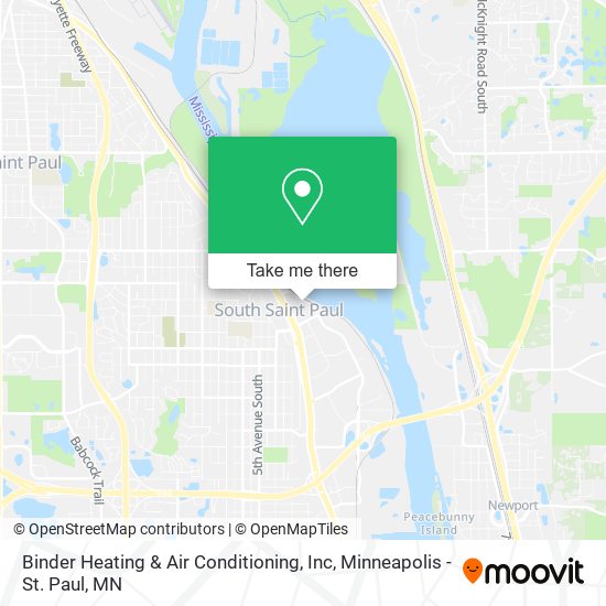 Mapa de Binder Heating & Air Conditioning, Inc