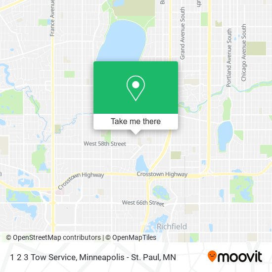 1 2 3 Tow Service map