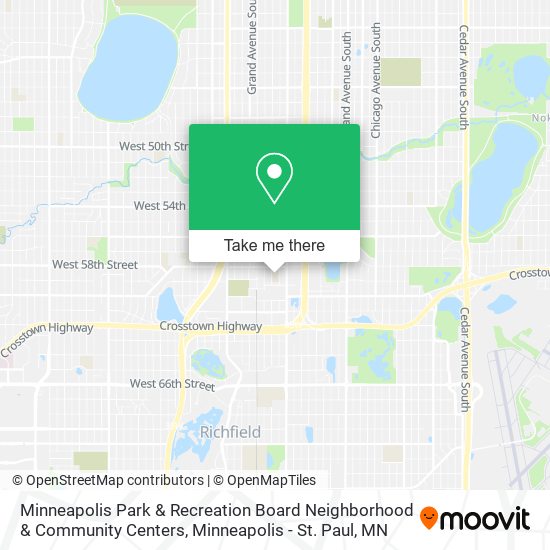 Minneapolis Park & Recreation Board Neighborhood & Community Centers map