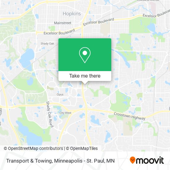 Transport & Towing map