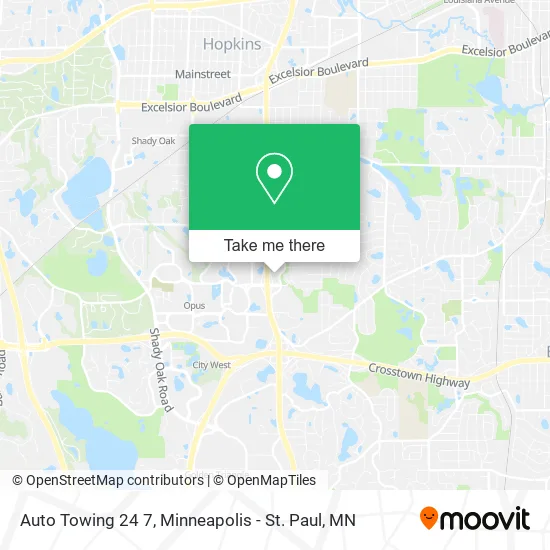 Auto Towing 24 7 map