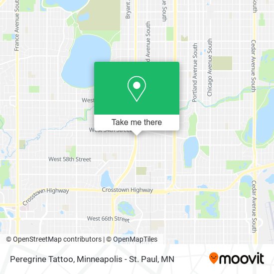 Peregrine Tattoo map