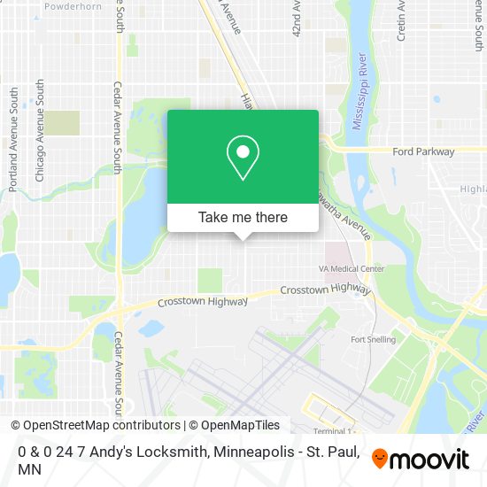 Mapa de 0 & 0 24 7 Andy's Locksmith