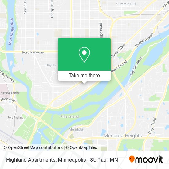 Highland Apartments map